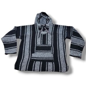 Maco Baja Sweater Size Large L Baja Hoodie Mexican Style Hoodie Drug Rug Sweater